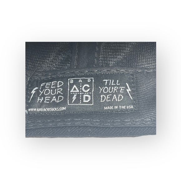 Deadstock: new UNIF x Bad Acid 𖤐 Lie Snapback Embroidered Y2K 90’s Cap 𖤐 Black - Picture 13 of 16